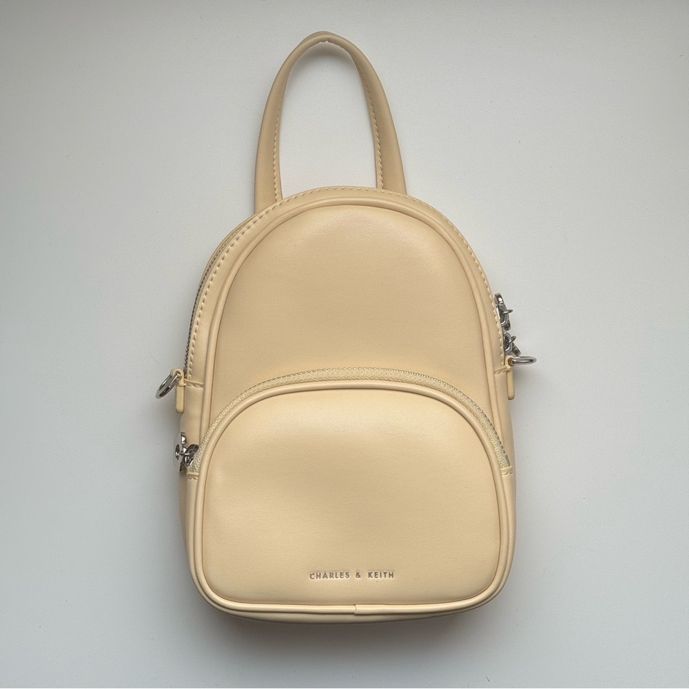 Charles & Keith Minka Double Pocket Crossbody Bag
